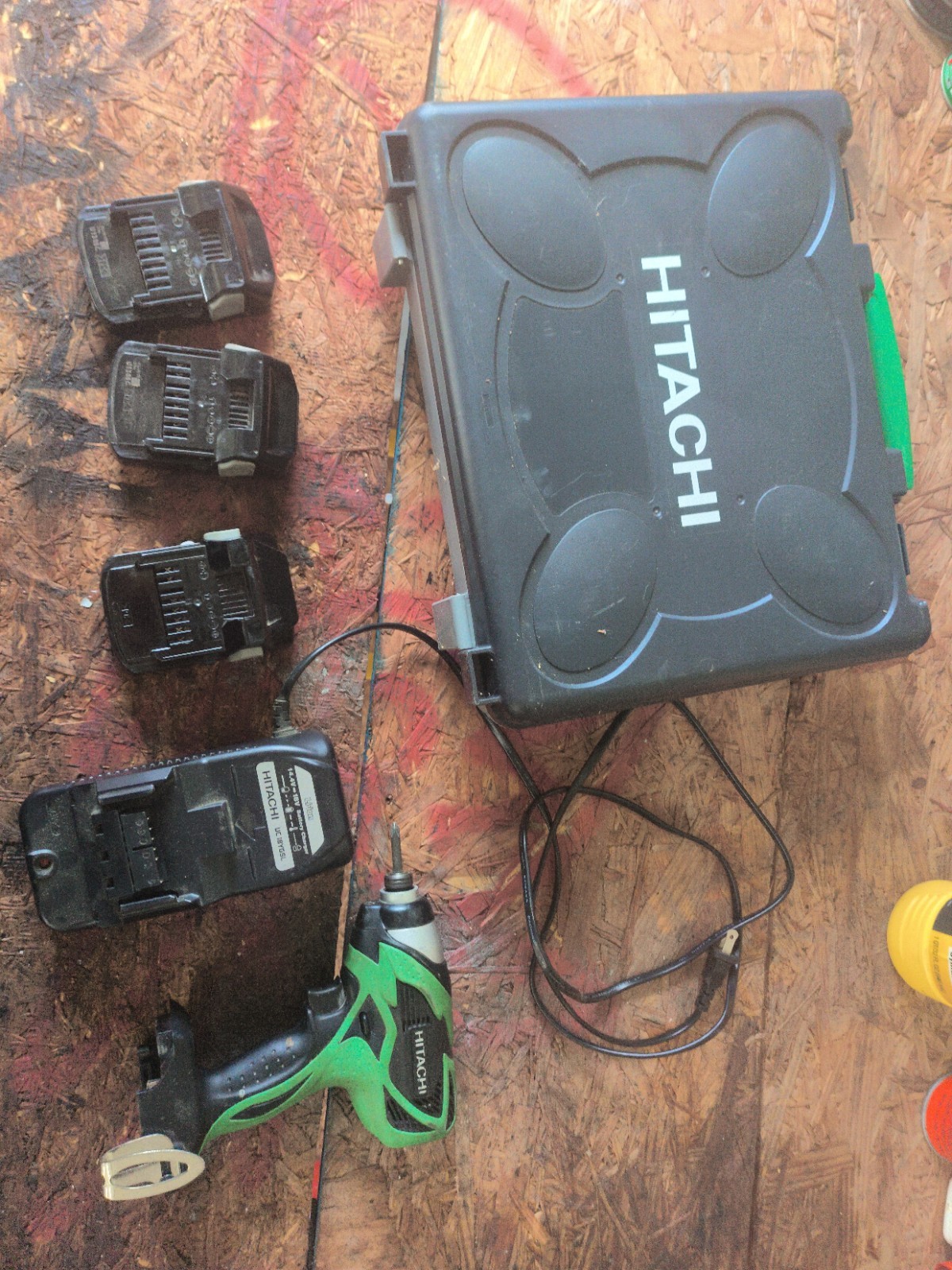 Hitachi 18V Cordless Impact Driver Set WH18DSAL Charger Battery Tested Works