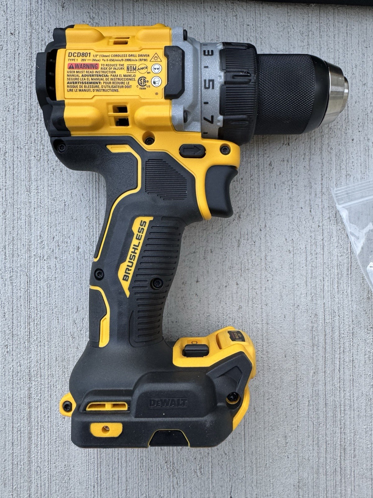 DeWALT DCD801B 20V MAX XR 1/2&Prime; Drill Driver – New