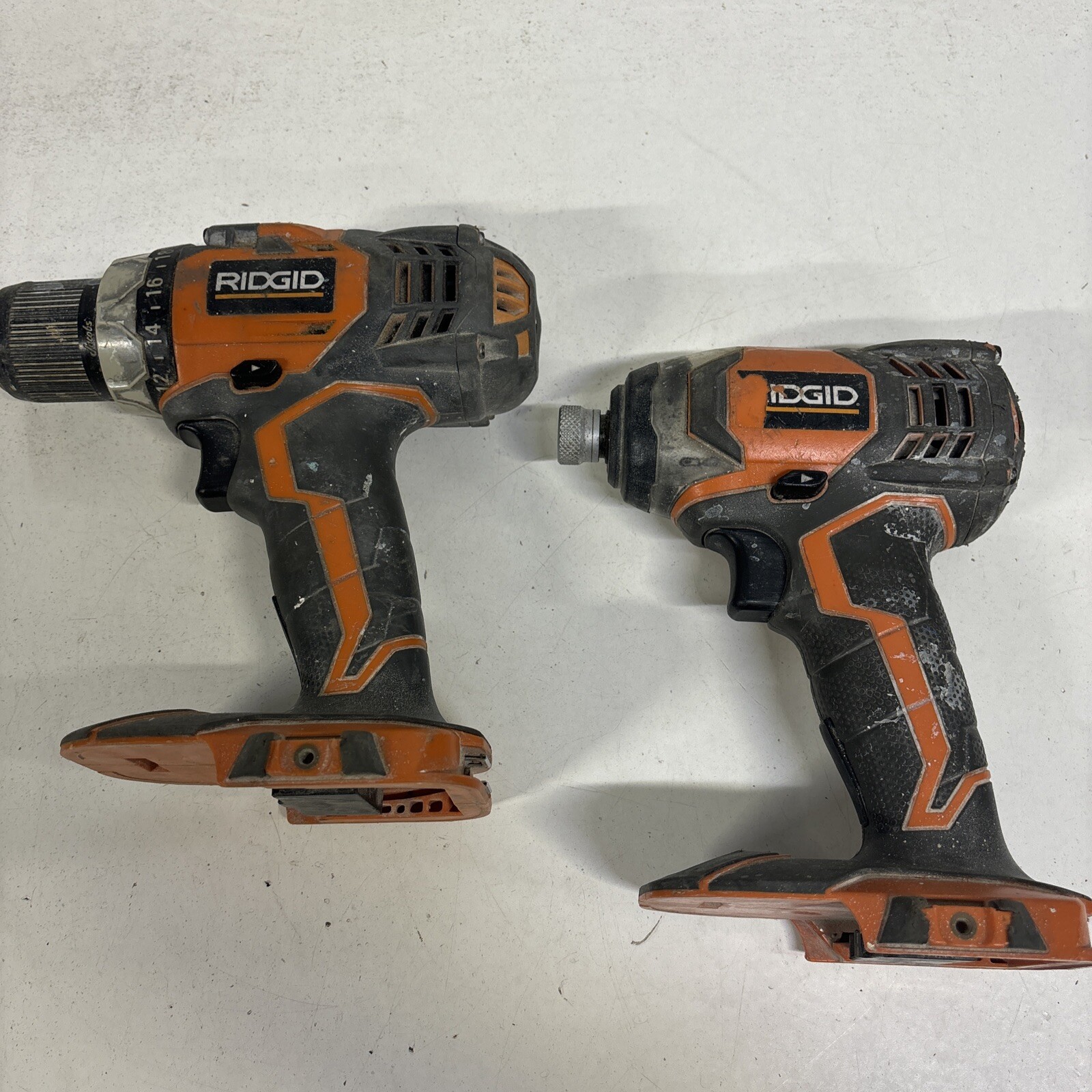 Used Rigid86034 And 86008 18V Cordless Hammer Driver And Drill #A4