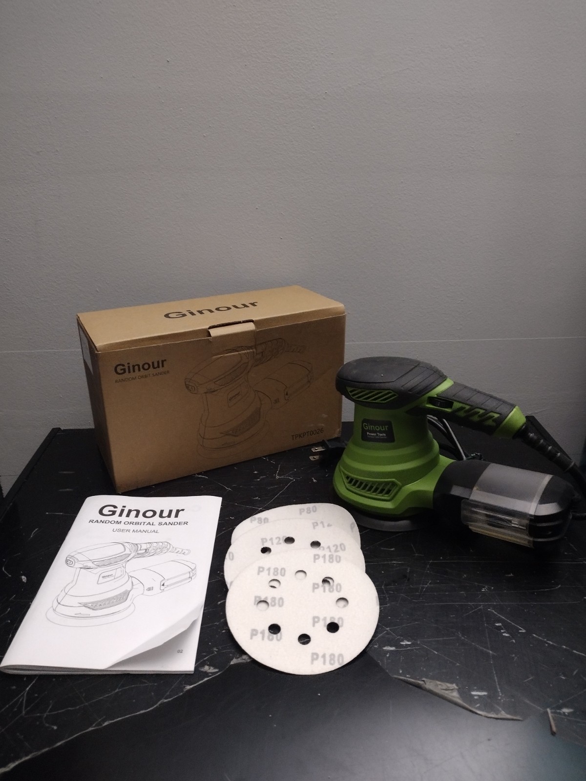 Ginour 5&Prime; Random Orbital Sander 2.5A Corded w/ Dust Bag & Discs – Lightly Used