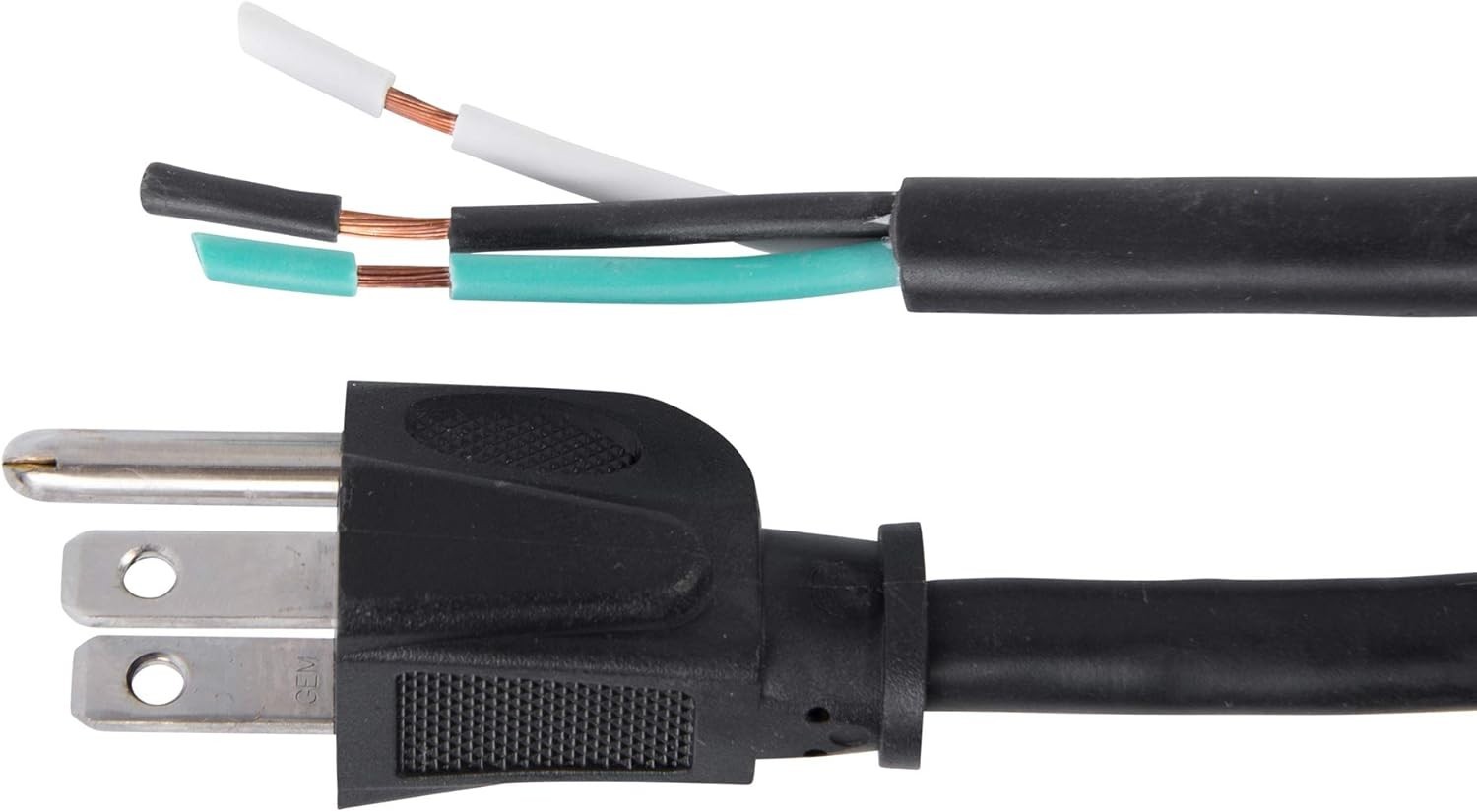 Heavy-Duty 3ft 16AWG Power Cord with Male-to-Female Connection – Ideal for Tools