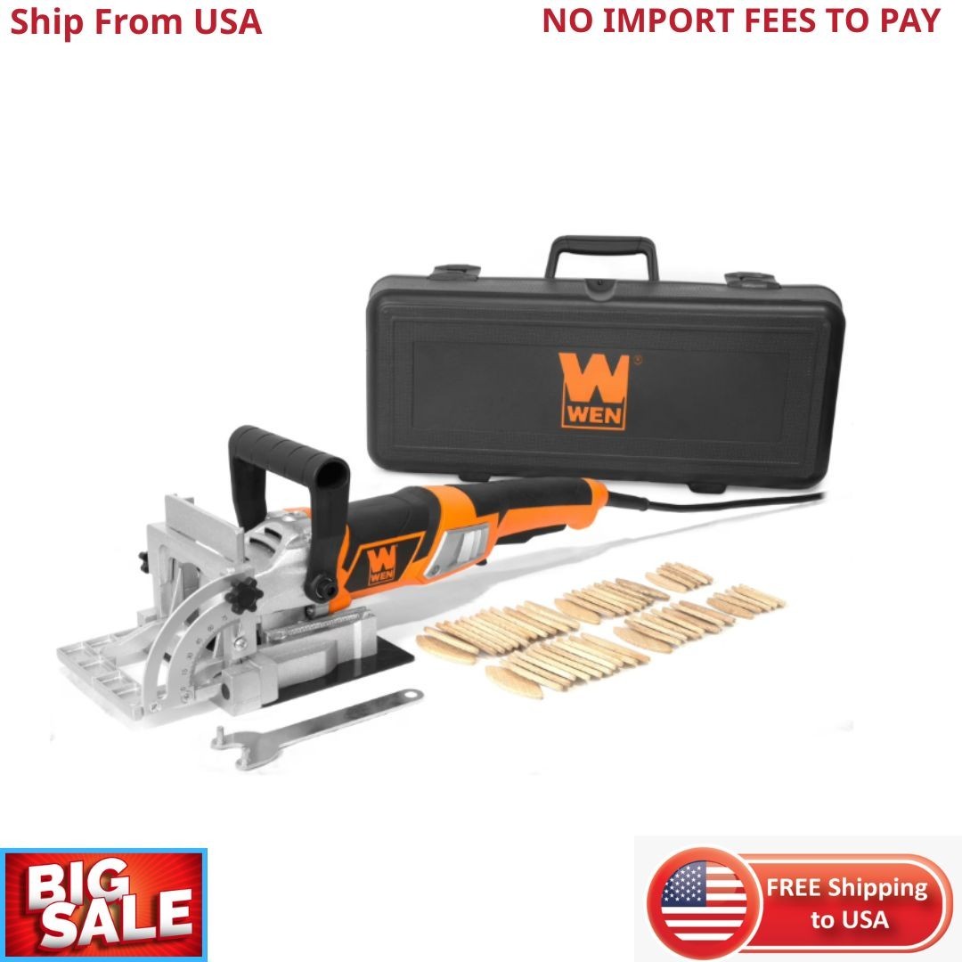 WEN 8.5 Amp Plate and Biscuit Joiner with Case and Biscuits New