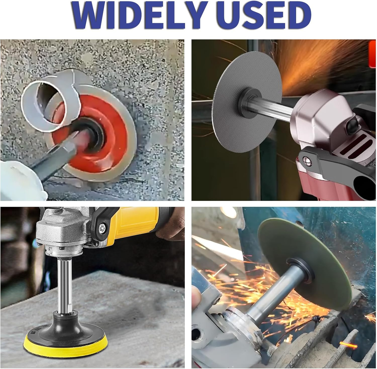 Angle Grinder Extension Rod 3/8&Prime; M10 Thread Shaft Connecting Kit 8PCS for 100 Ty