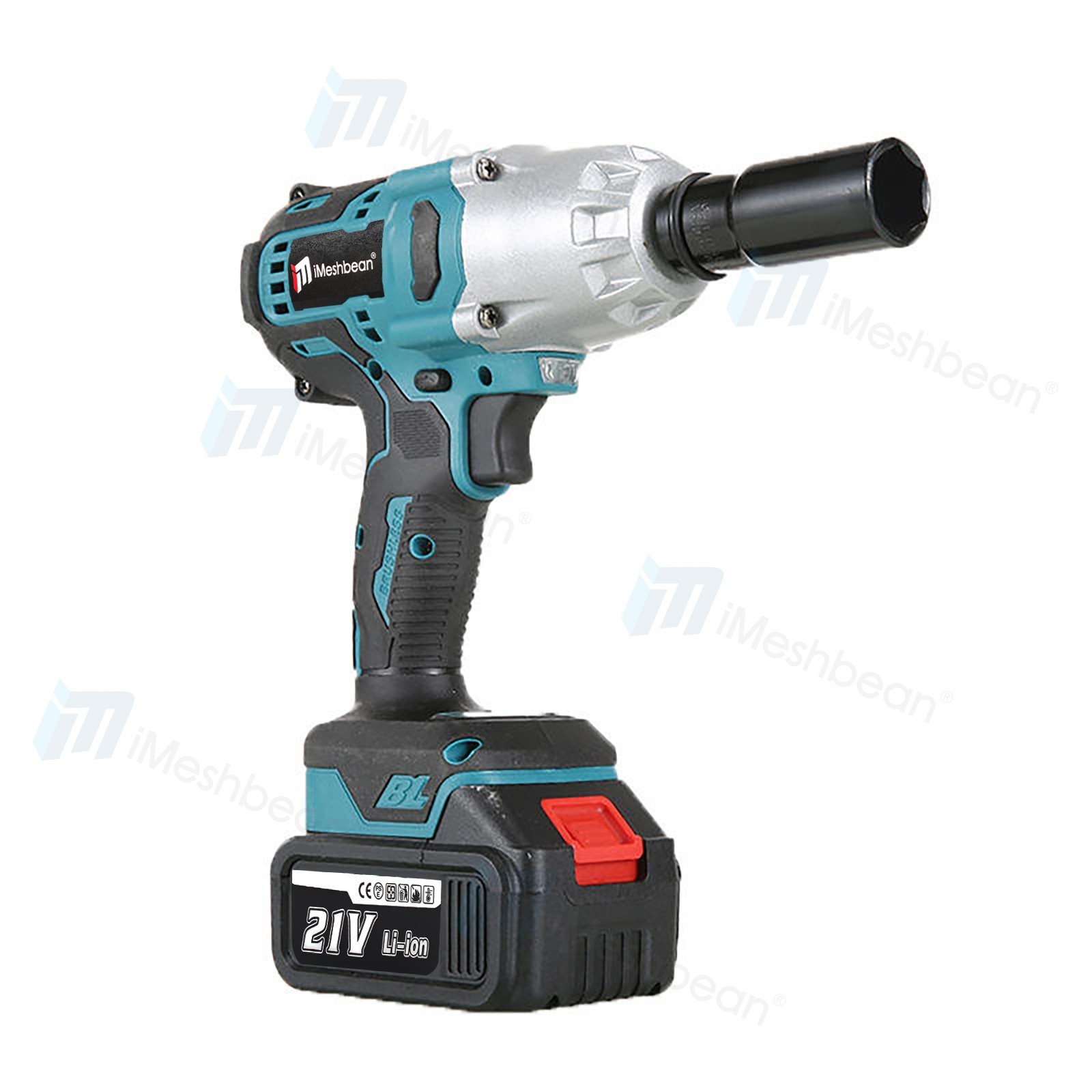 800Nm Cordless Electric Impact Wrench 1/2 » Gun High Power Driver Li-ion Battery