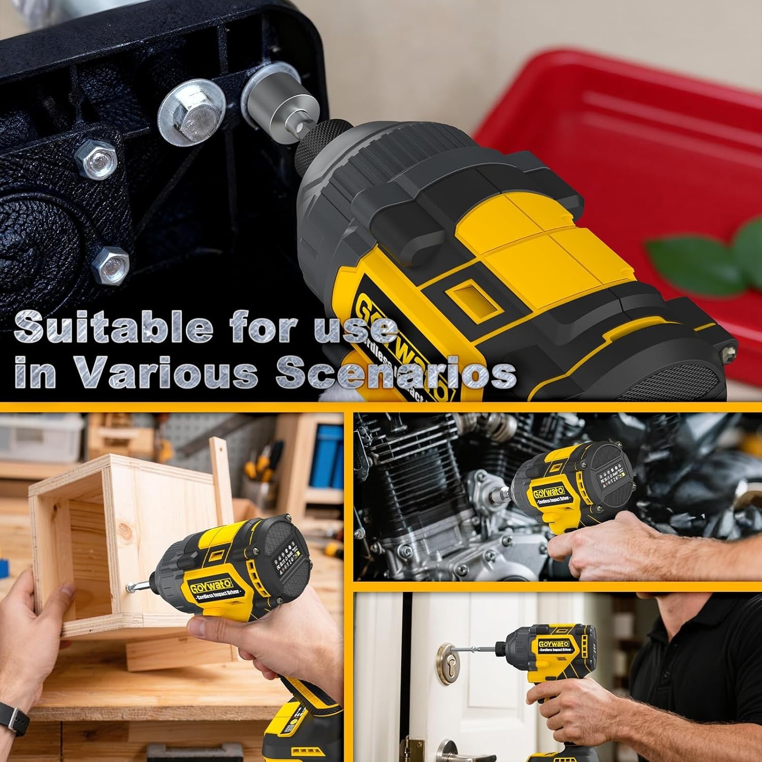 Cordless Impact Driver 2655In-lbs300N·m – 21V 1/4&Prime; Hex Chuck Brushless Hand I…