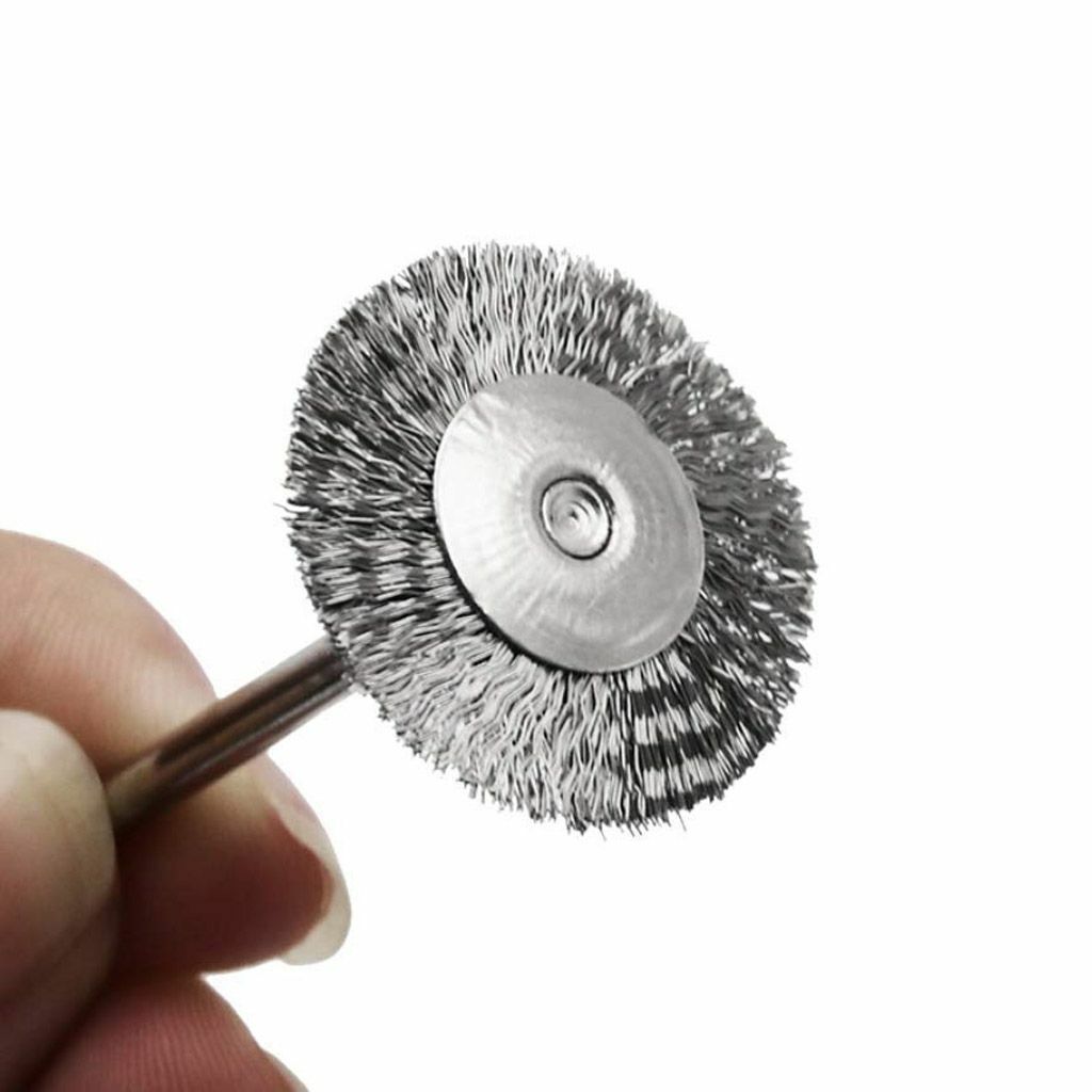 50X Wire Brush Fit Dremel Rotary Tool Stainless Steel Die Grinder Removal Wheel