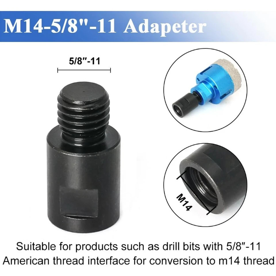 2Pcs M14 to 5/8&Prime;11 Angle Grinder Arbor Adapter, M14 Female to 5/8&Prime;11 Male Thr…