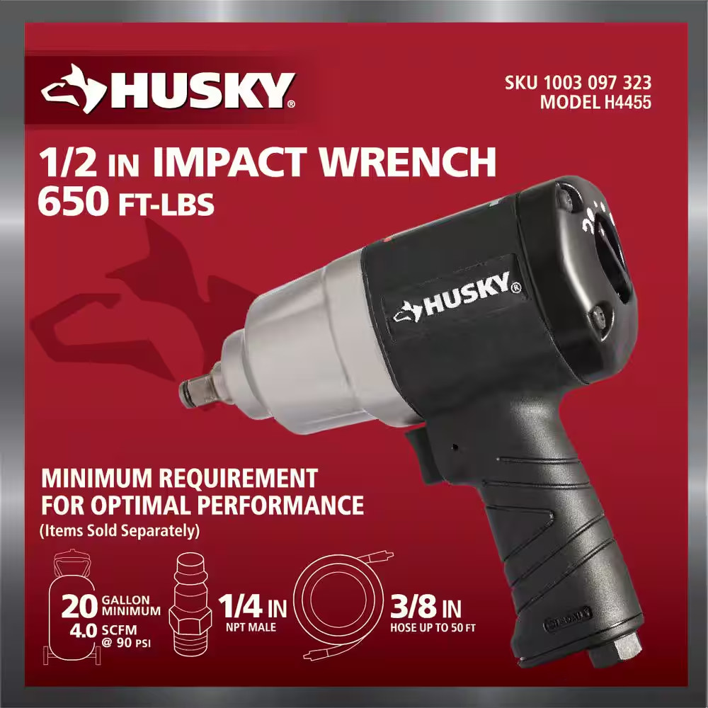 650 Ft./Lbs. 1/2 In. Impact Wrench