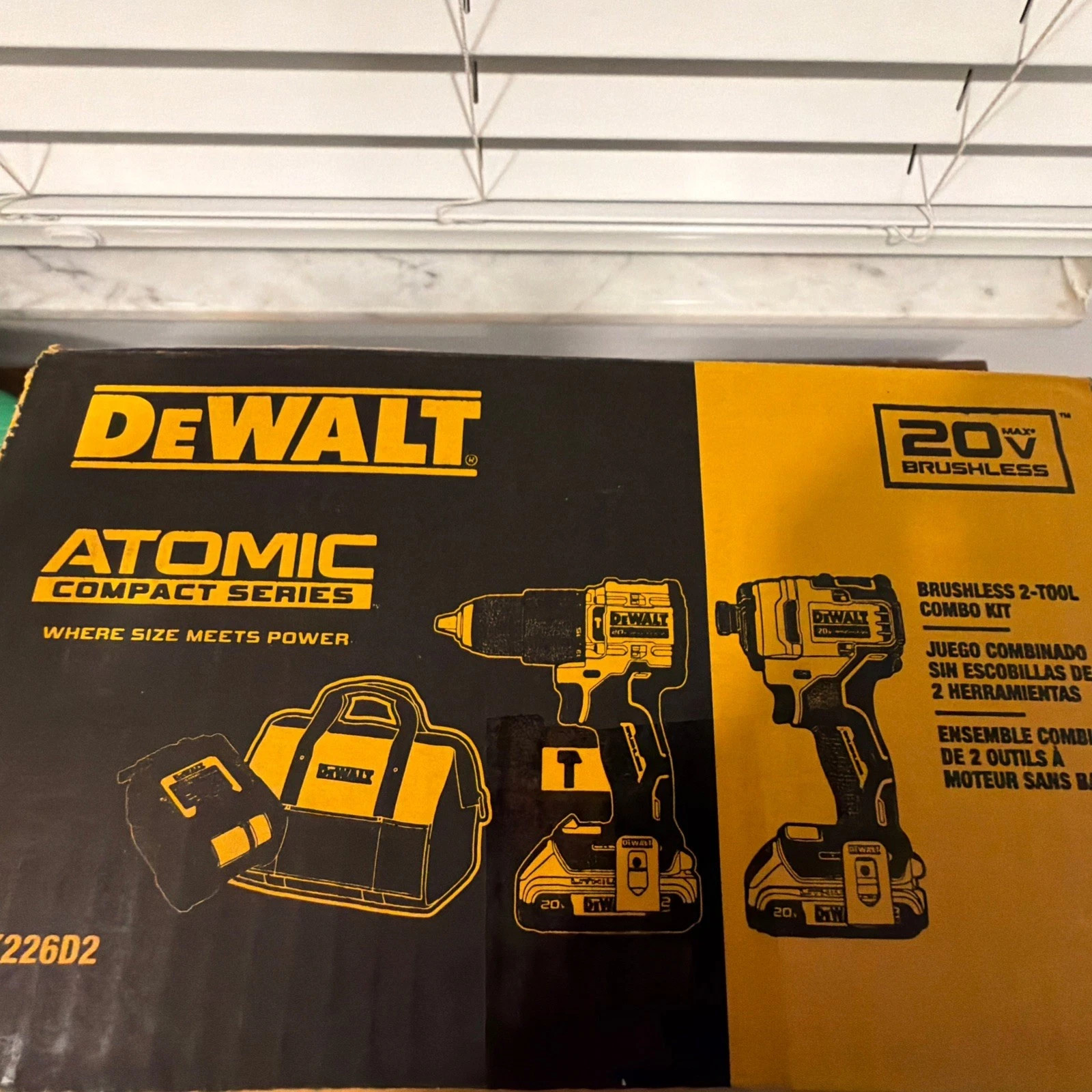 DEWALT 20V MAX ATOMIC Hammer Drill/Impact 2-Tool Combo Kit w/(2) 2Ah Batteries