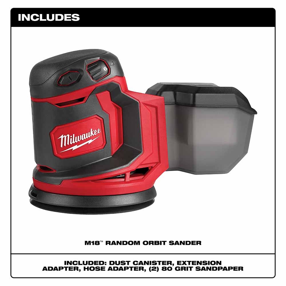 Milwaukee 2648-20 M18 7000-12000 OPM Variable Speed 5&Prime; Random Orbit Sander