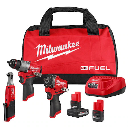 Milwaukee Tool 3424-23 M12fuel3pcautokit,(1)2.5Ah;(1)5.0Ah