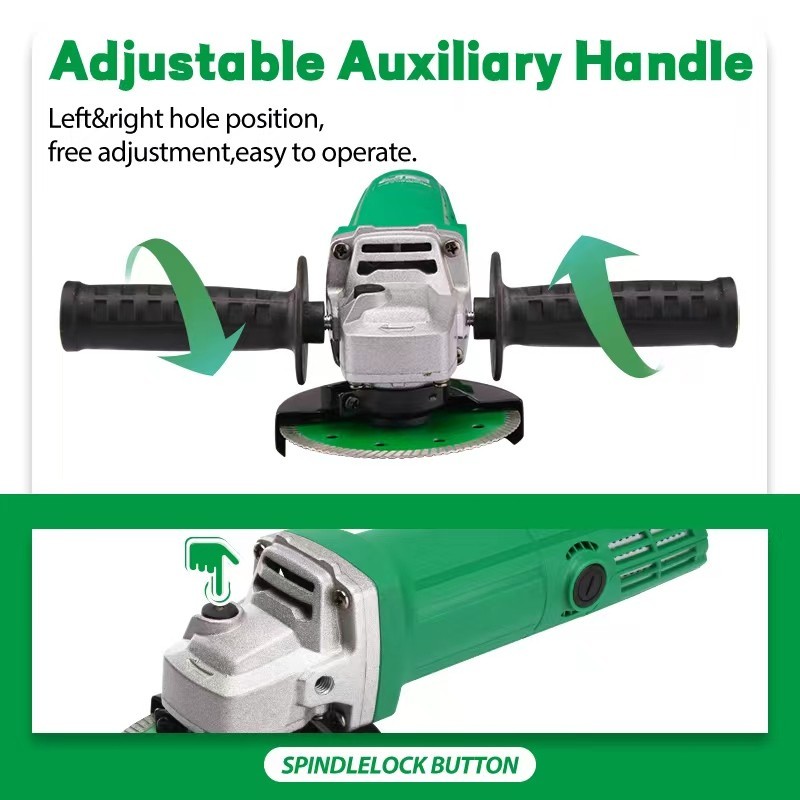 115mm Electric Angle Grinder Kit 850W High Power with Handle & Wrench Tool