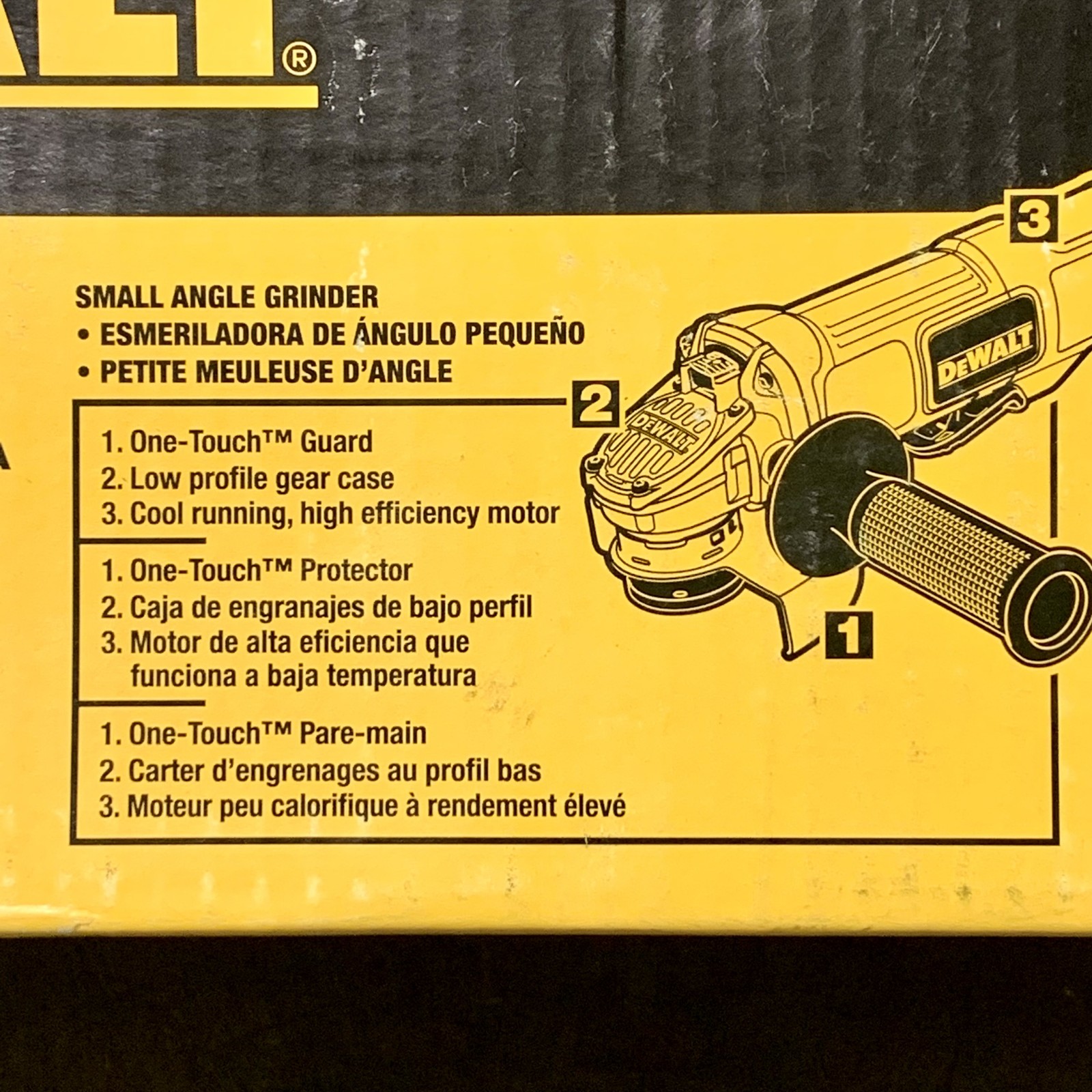 DEWALT DWE4120N 4 1/2-Inch Paddle Switch Angle Grinder with No Lock-On, Small