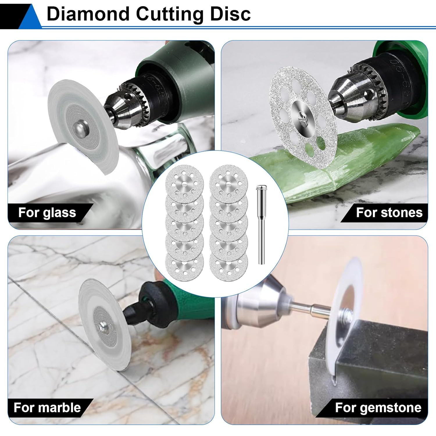 45Pcs Cutting Wheel Kit for Dremel Rotary Tools，Diamond Cutting Discs，Hss Circu