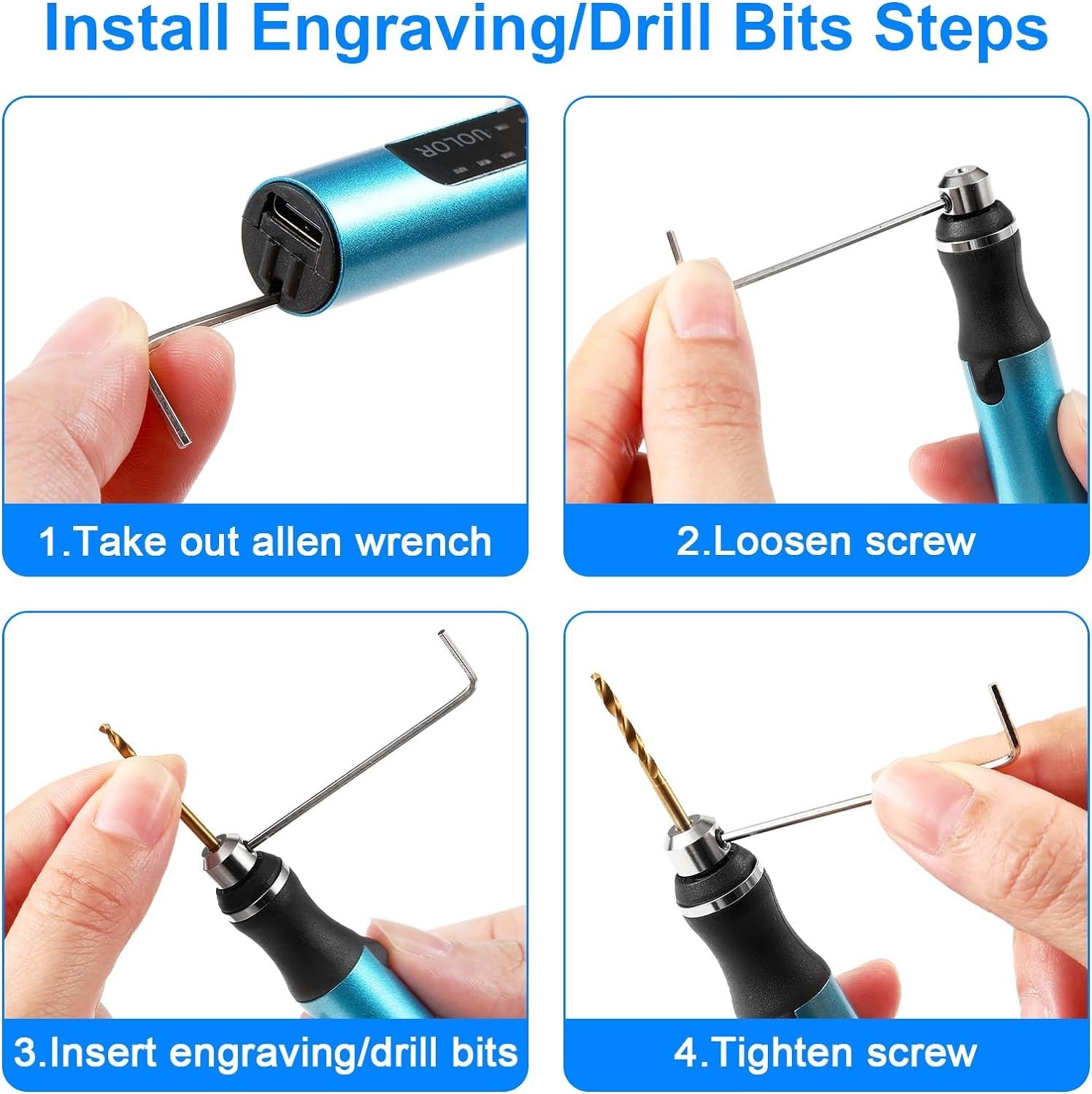 Electric Mini Drill Pen with USB Charging & Adjustable Speed – Ideal for Jewelry