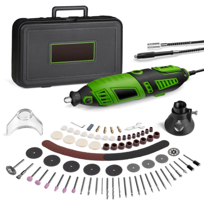 Kit Herramienta Rotativa 180W 6 Velocidades 139 Accesorios DIY Multiuso
