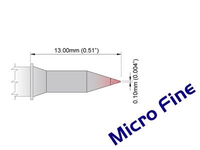 Thermaltronics M7C001 Conical 0.10mm (0.004in), Micro Fine