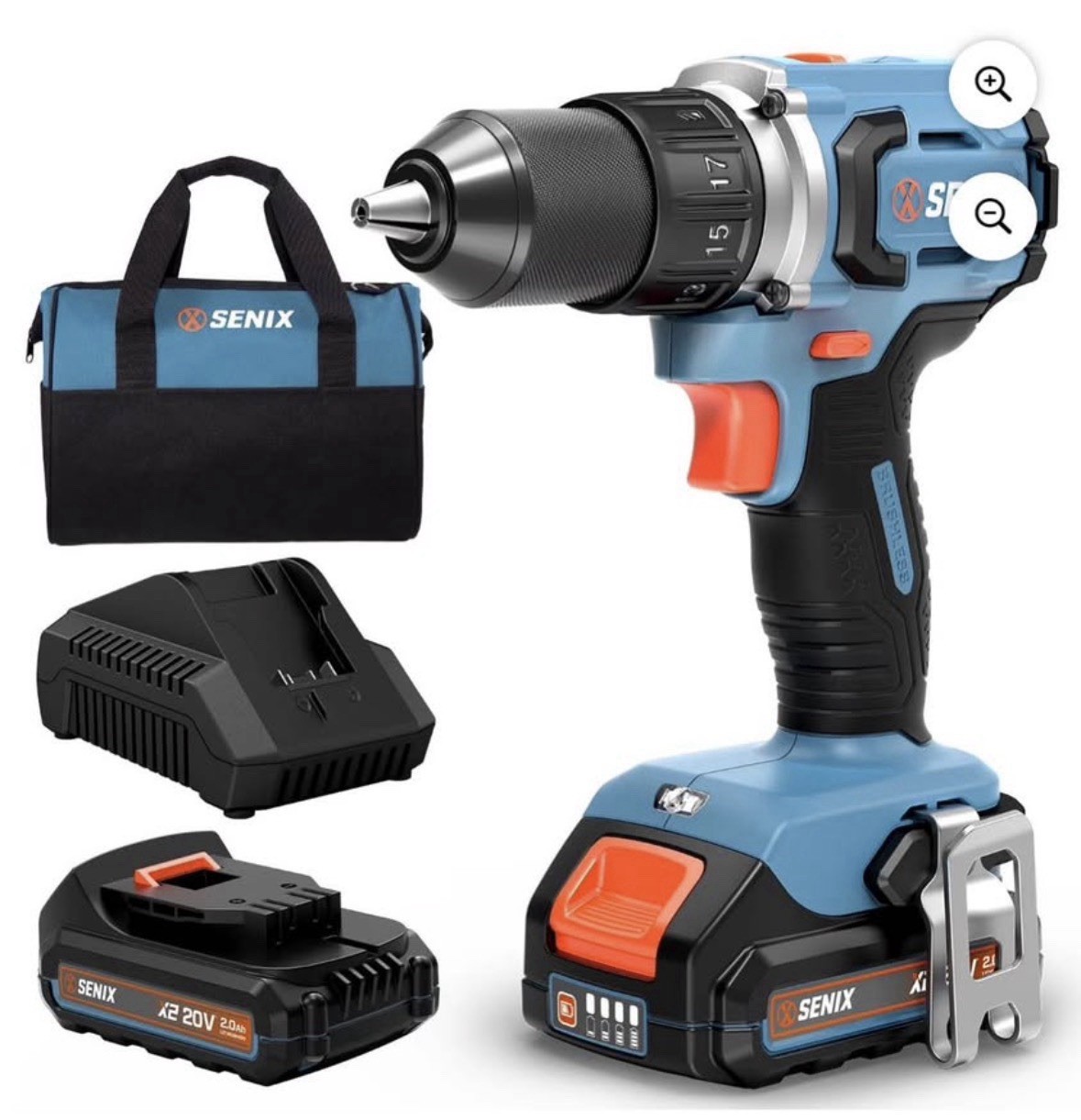 Senix 20V Max Brushless 1/2” Drill Driver, 45 Foot-lbs Of Max Torque 2000 RPM