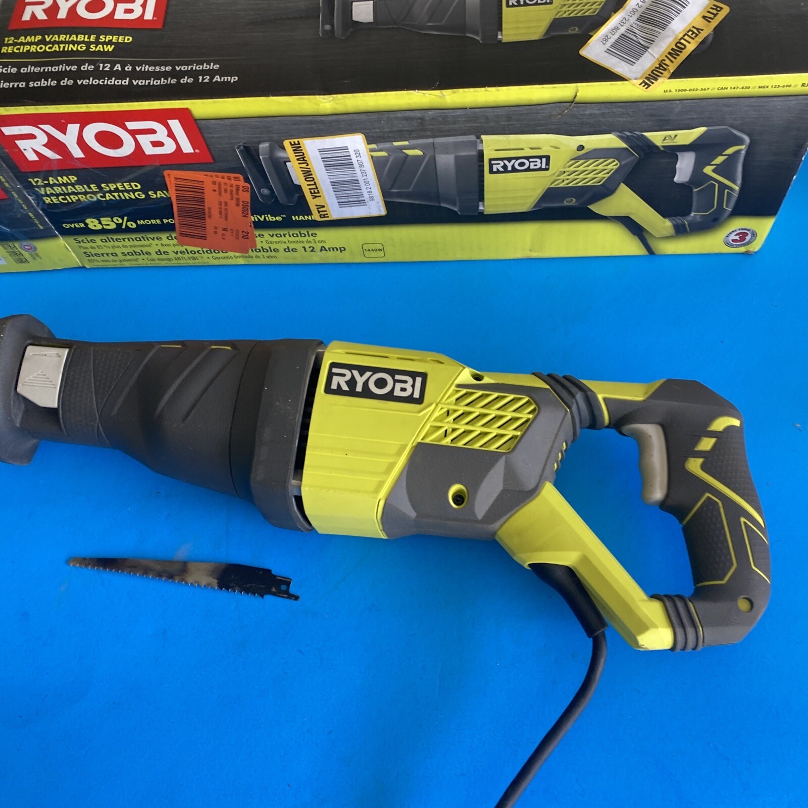 Ryobi RJ1861V Variable Speed Reciprocating Saw Light Use