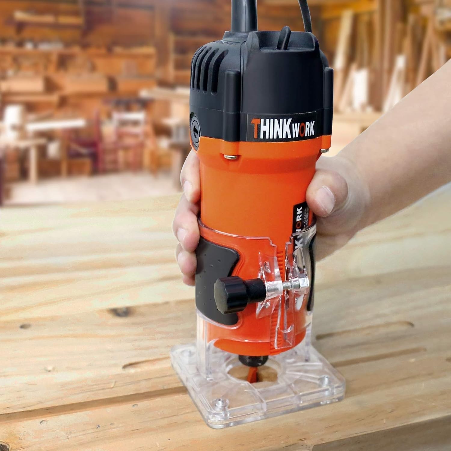 1.25HP Trim Router Tool with 30,000 RPM for Ultimate Woodworking Precision