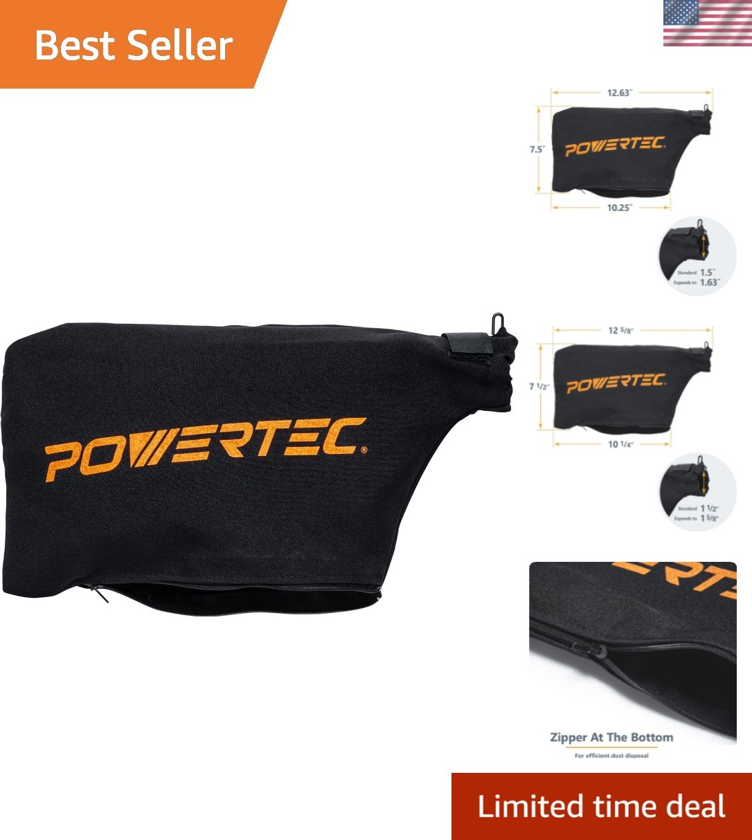 Replacement Dust Bag for Miter Saws – Collects 70% Dust & Particles
