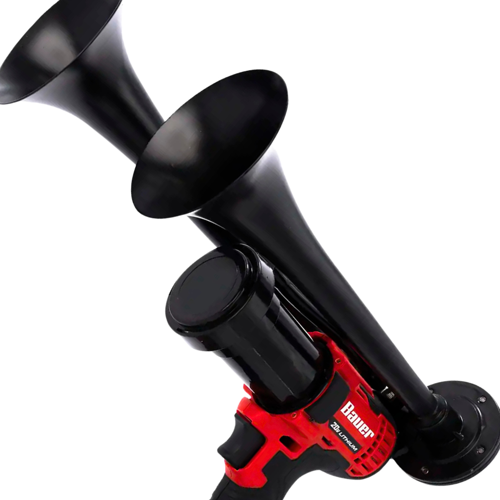 Bauer 20 V Impact Drill Train Horn Dual Black | 150dB | Two Remotes Included