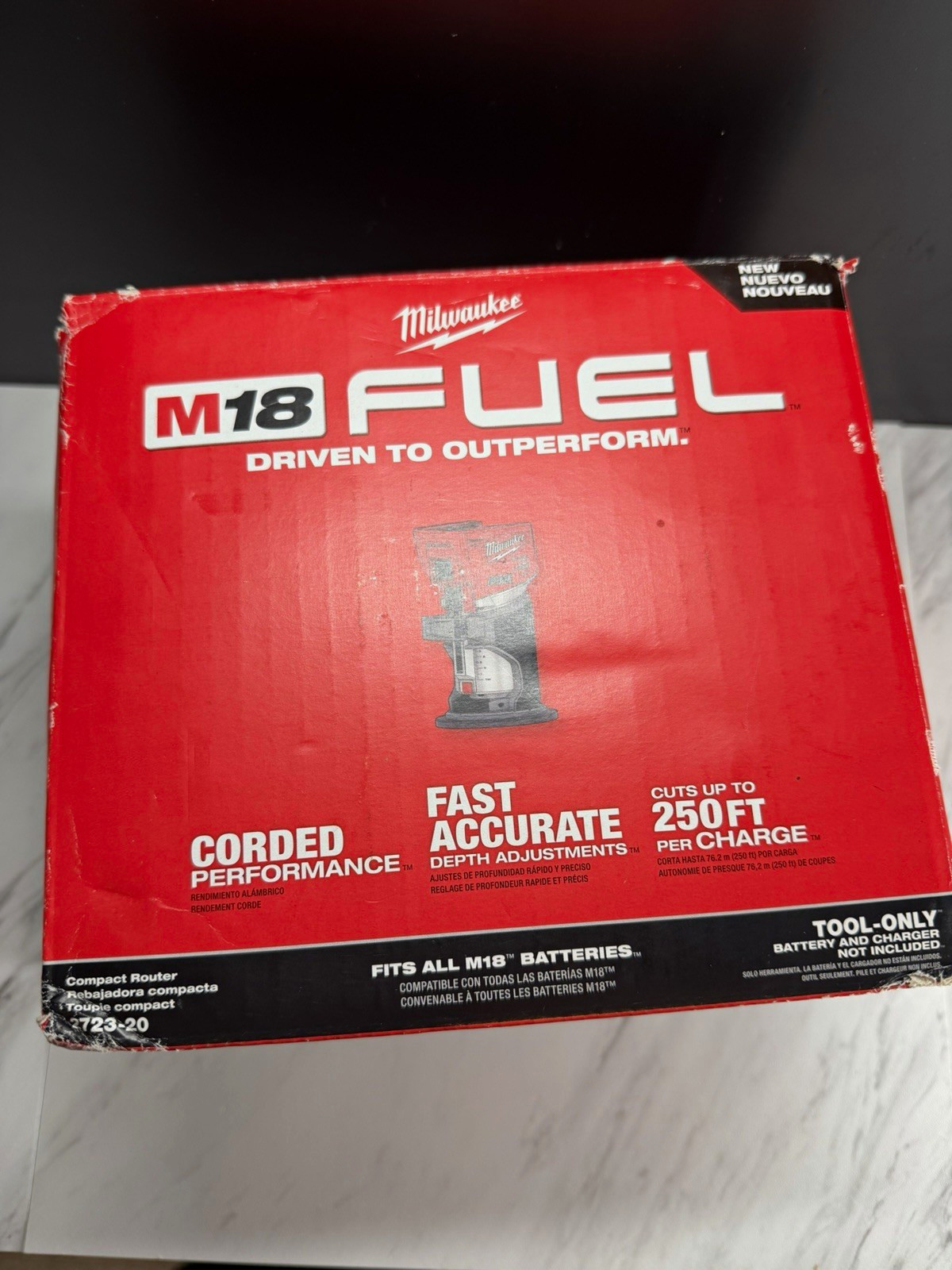 Milwaukee M18 FUEL 18V Compact Router Tool-Only (No Battery) 2723-20