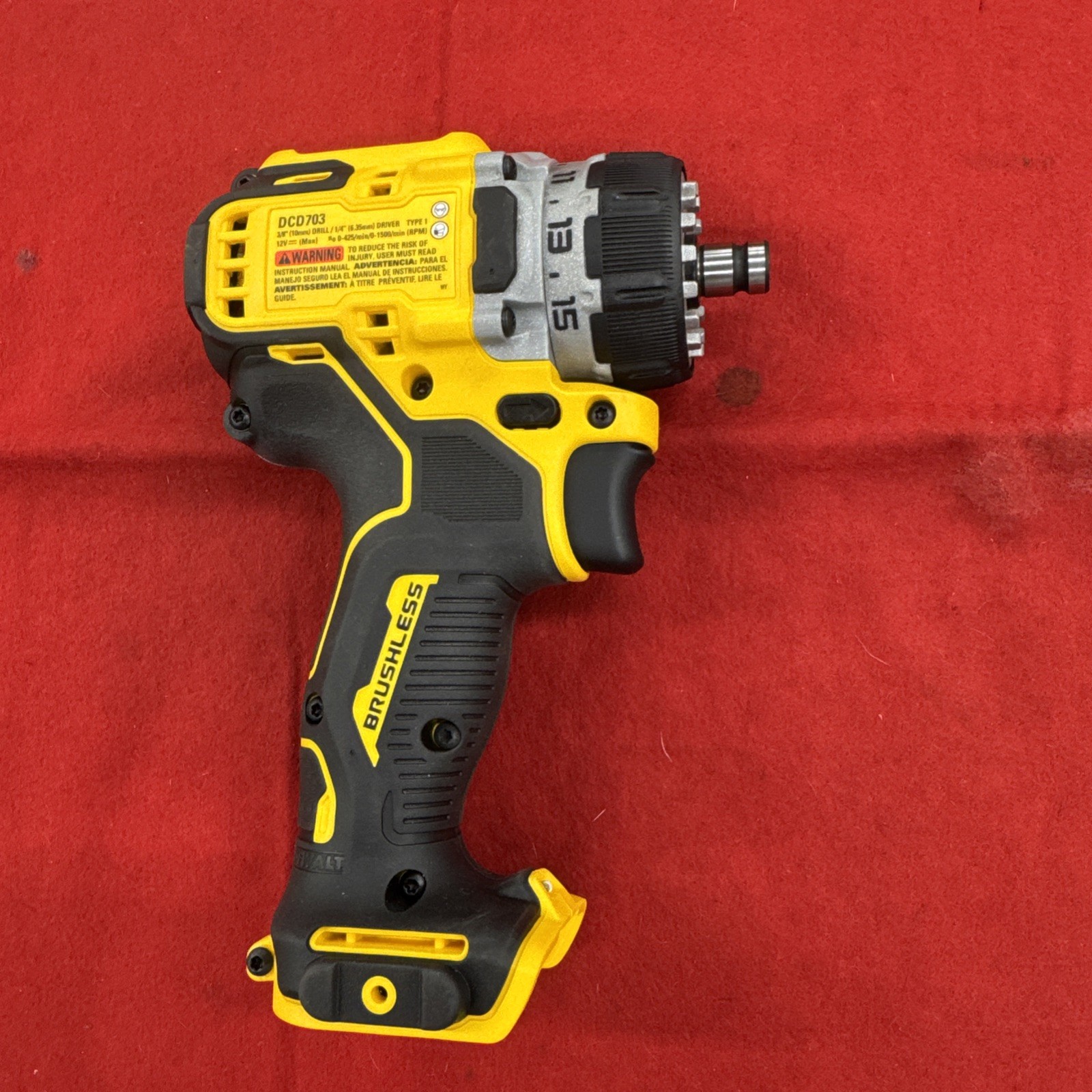 DEWALT DCD703 12V Max Brushless Cordless 1/4in Impact Driver Tool Only
