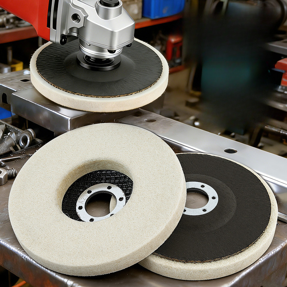 125mm Wool Buffing Wheel for Polishing Stainless Steel Copper Aluminum Brass