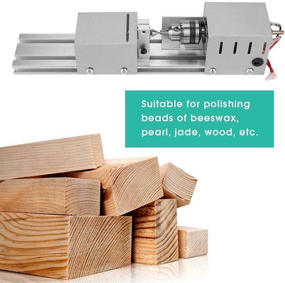 Mini Wood Lathe Machine: Compact, 7-Speed Tool for DIY Woodworking Excellence