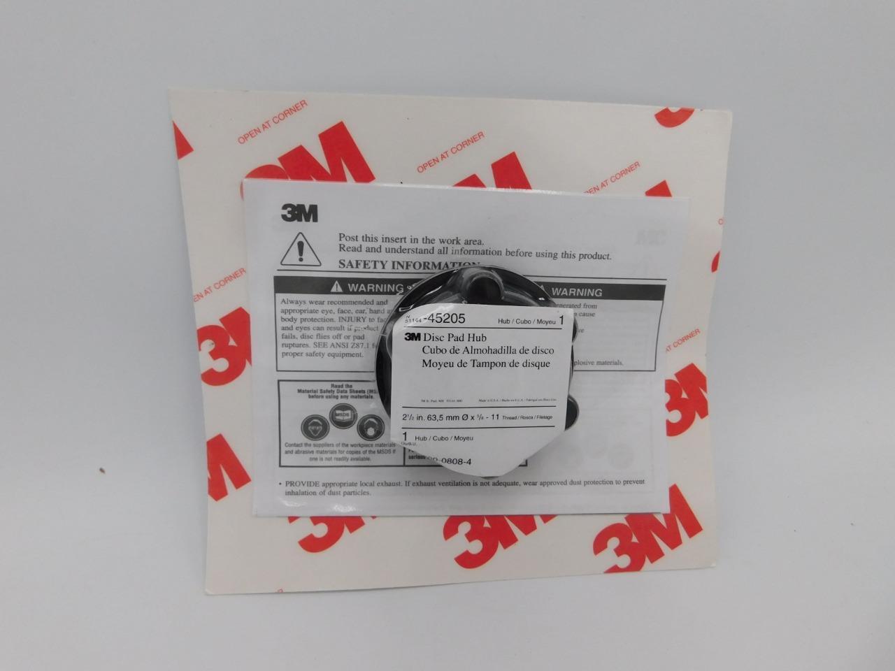 3M Disc Pad Hub 45205 2-1/2&Prime; 5/8-11 4-1/2&Prime;-9&Prime; Face Plate BRAND NEW Free Ship