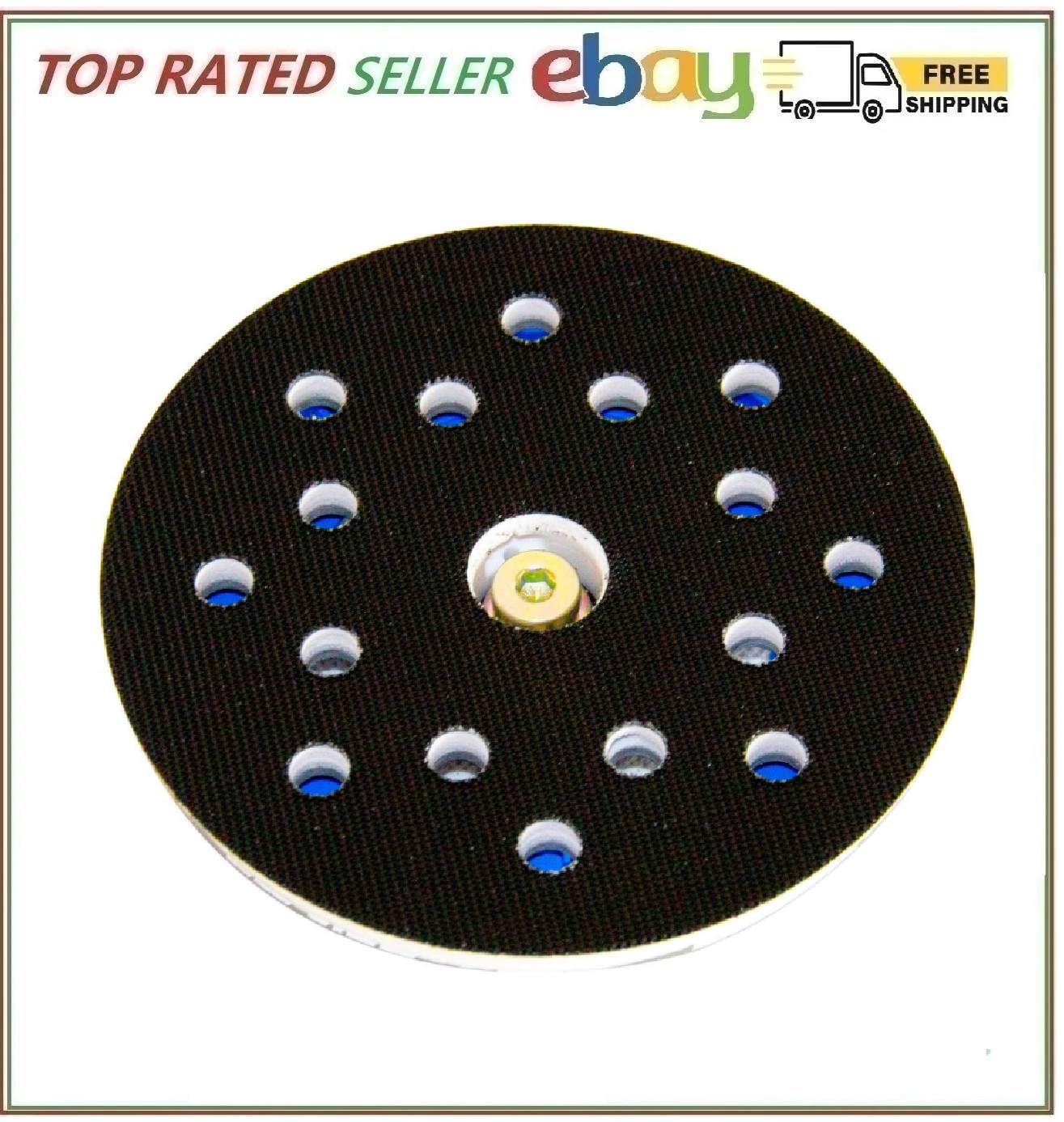 RUPES Random Orbital Backing Plate, Ø 150mm/6&Prime; hook and loop, M8 bolt included