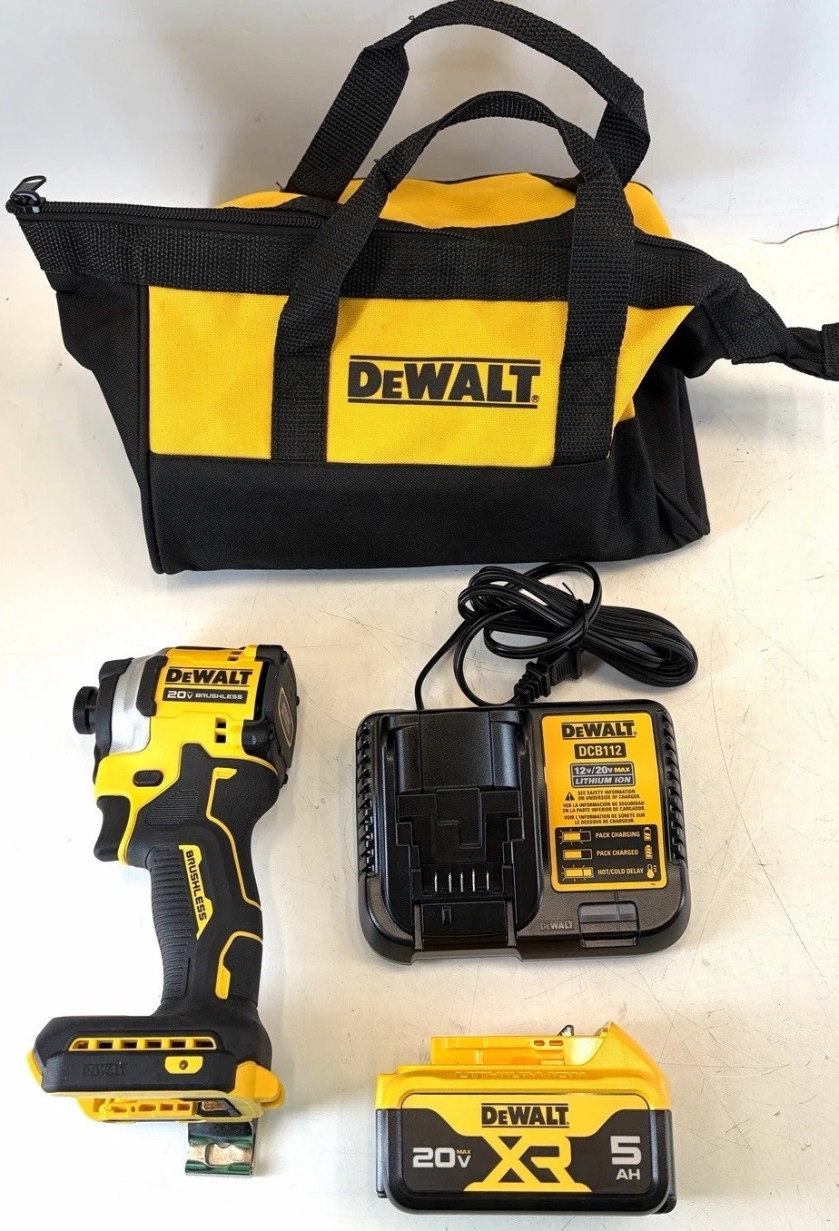 DeWalt Atomic 20V MAX 1/4 in Impact Driver Brushless W/ 5 Ah Battery DCF850P1