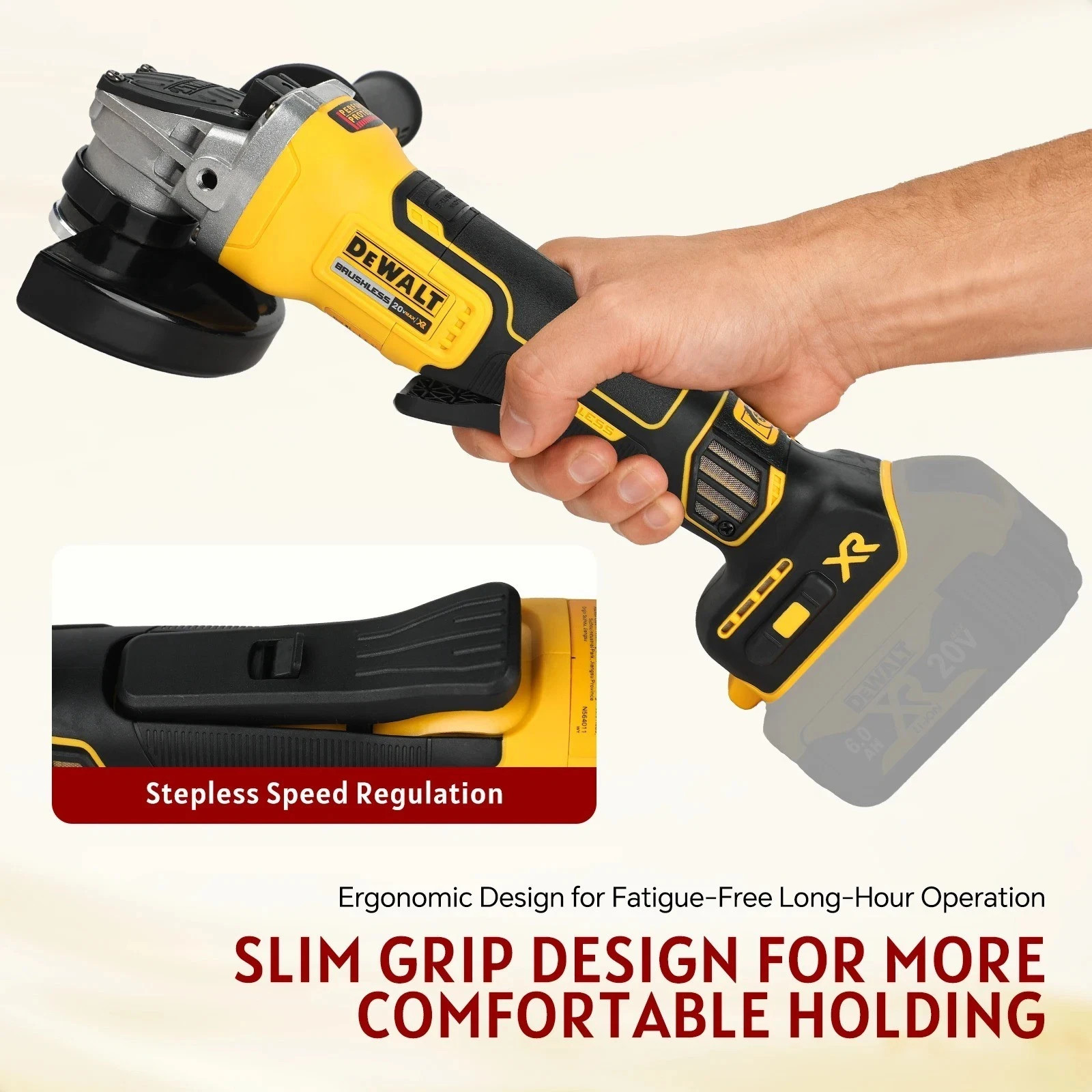 DEWALT 18V Brushless 125mm Angle Grinder Bare Tool Free Shipping