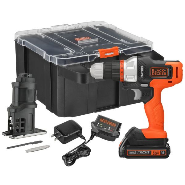 BLACK+DECKER MATRIX™ 2-Kit Drill Jigsaw – BDCDMT1202KTJC1