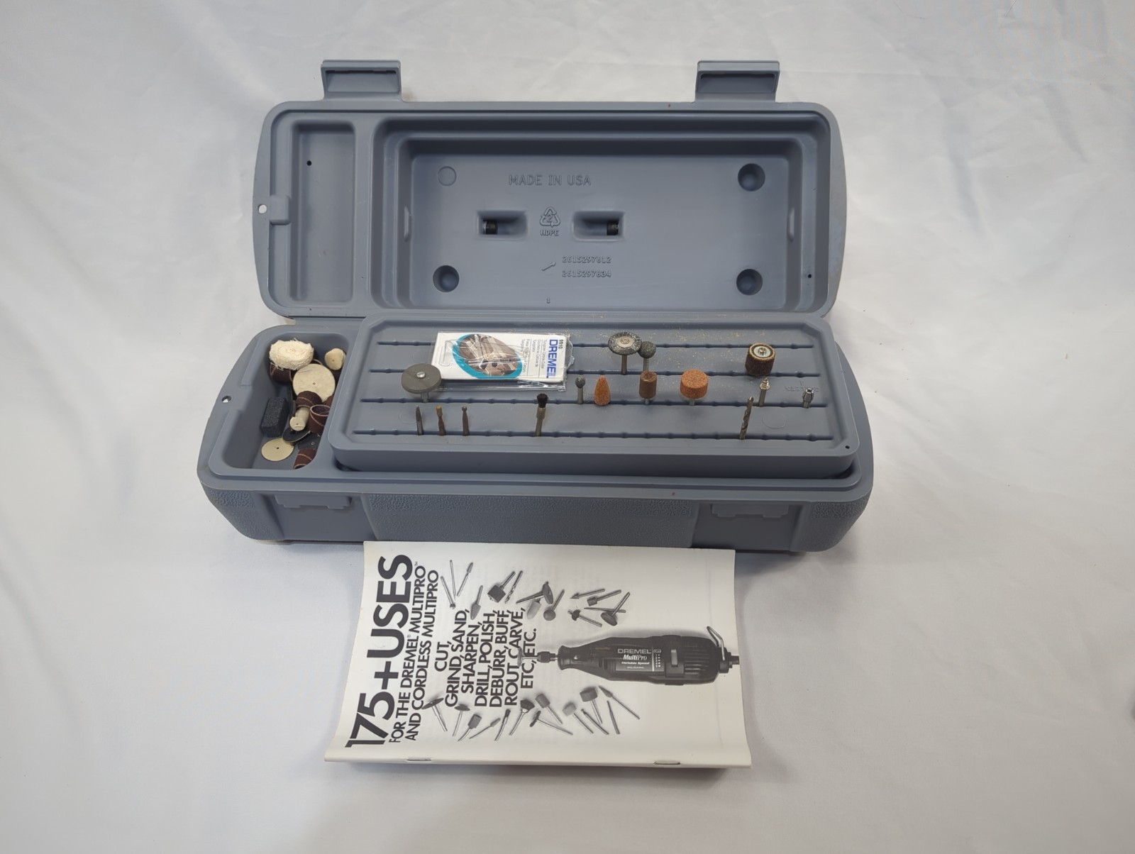 Dremel Rotary Tool Grey Carrying Case w/ Tool Accessories 18&Prime; X 6.5&Prime; X 5.25&Prime;