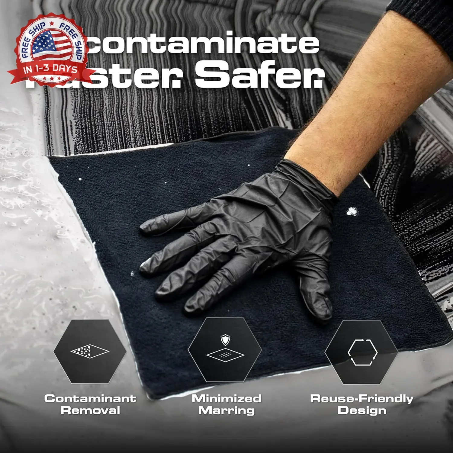 Clay Towel – Auto Detailing Synthetic Clay Towel – Decontaminate Paint