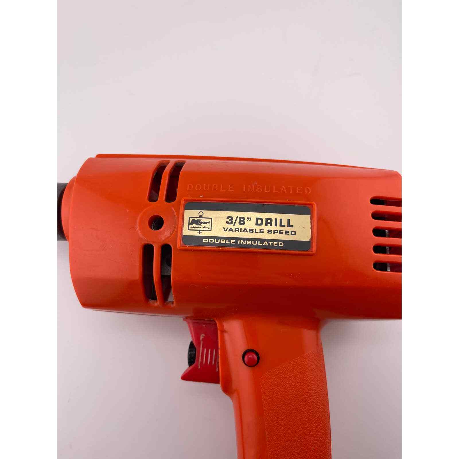 Vintage K Mart Double Insulated 3/8&Prime; Drill Variable Speed Power Drill WORKS