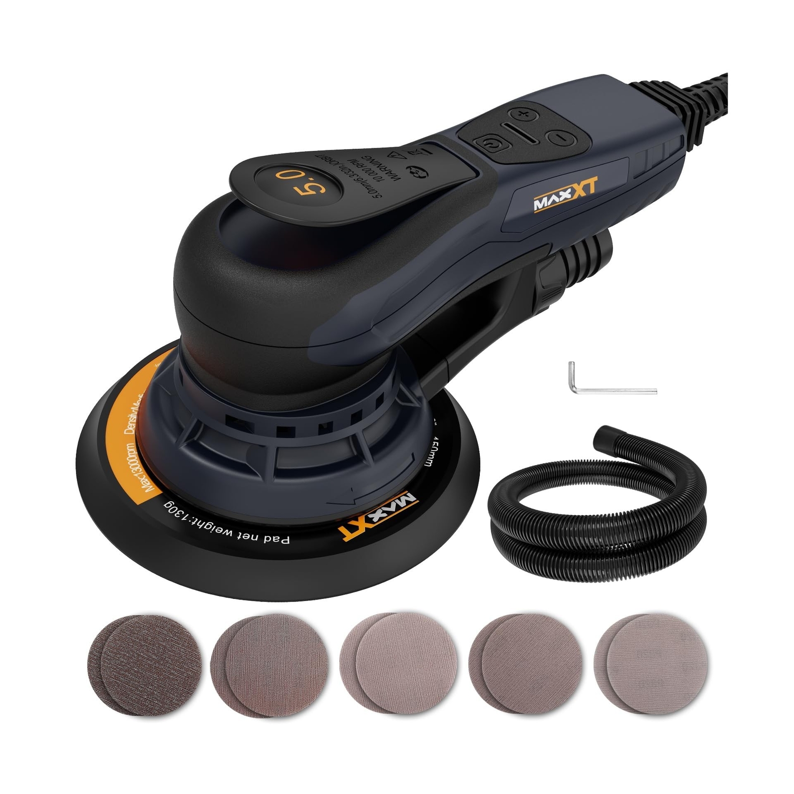 MAXXT Electric 5mm Random Orbital Sander Brushless 350W 3A Multi-function Var…