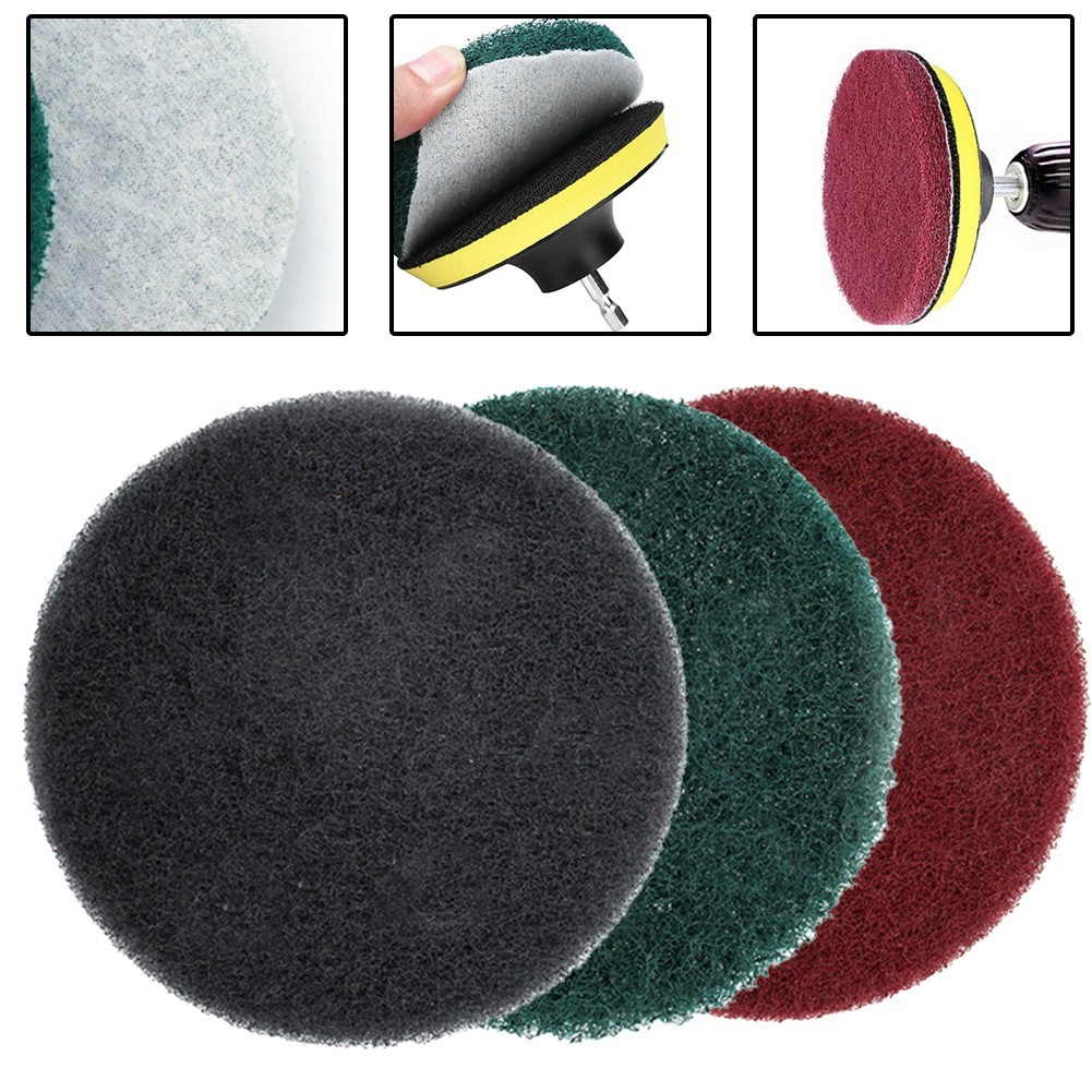 Polishing Pad Buffing Tools 3pcs Industrial Scouring Pad Power Tools Parts