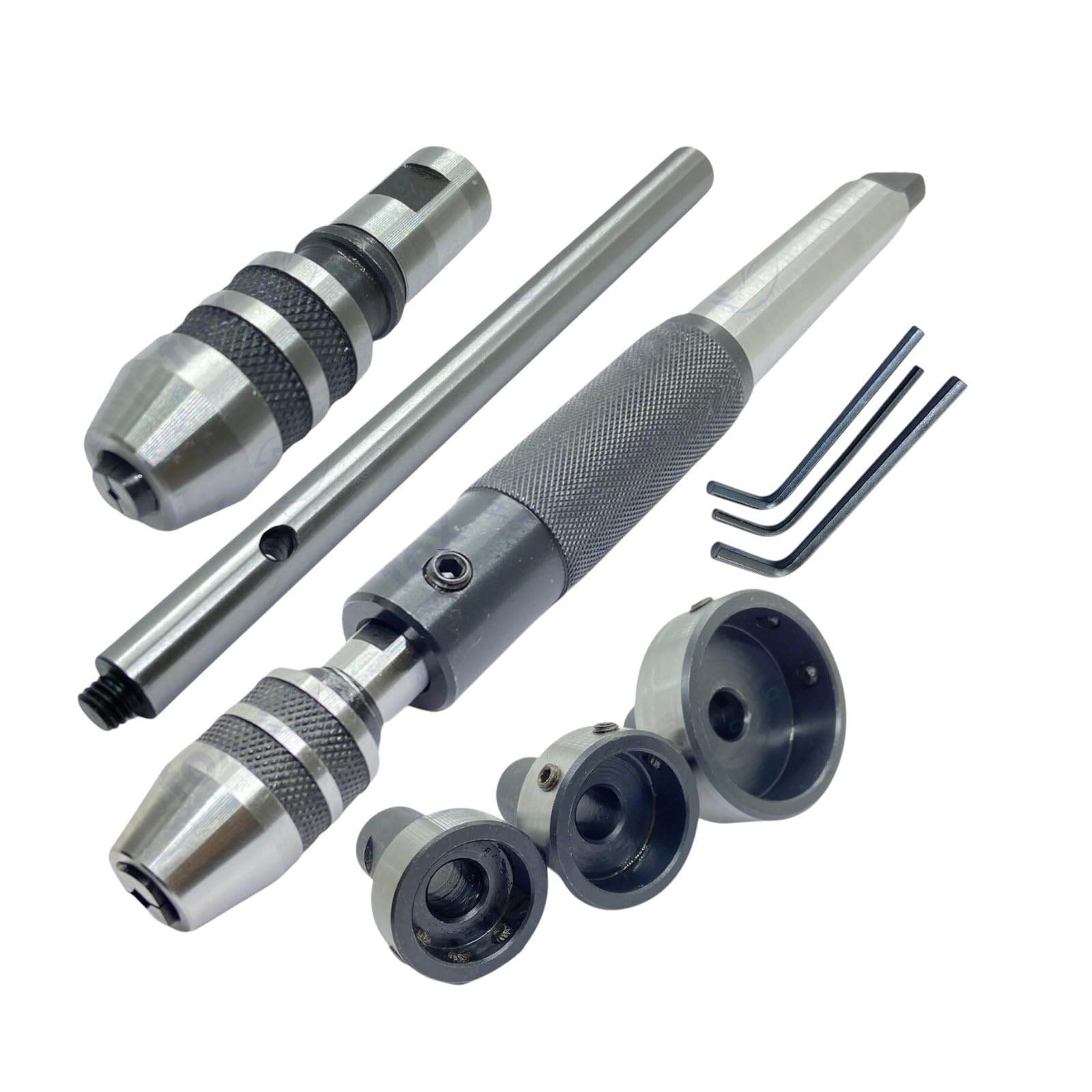 Lathe Tailstock Tap & Die Holder Set MT3 Shank – 8 Pcs Threading & Tapping Ki…