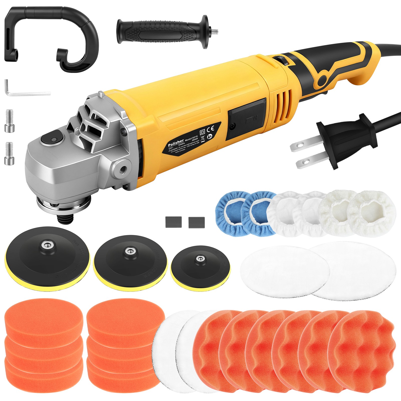 ✅800W/1580W Car Buffer Polisher Waxer Rotary 5&Prime; + 6&Prime; Polishing Machine US