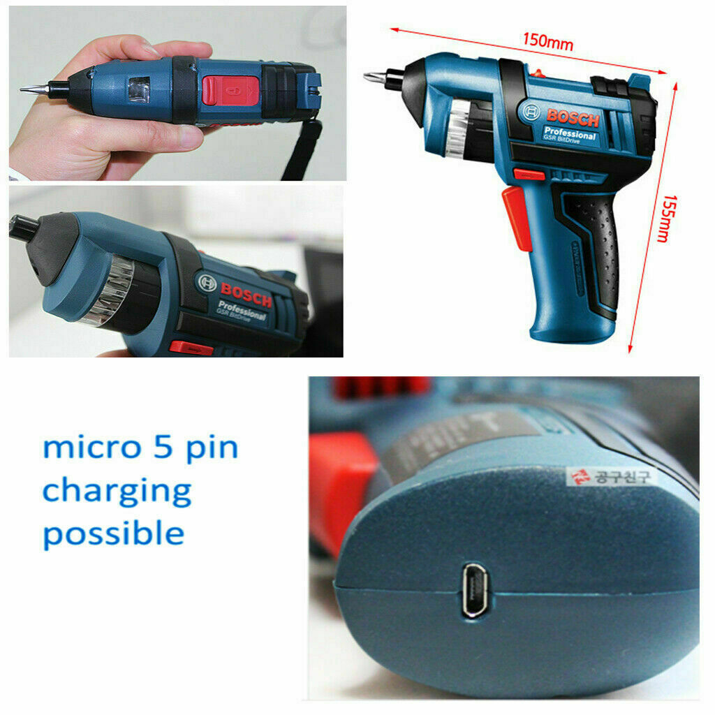 (US BUYER) Bosch GSR Bit Drive 12Bits Cordless Electric Screw Driver 3.6V