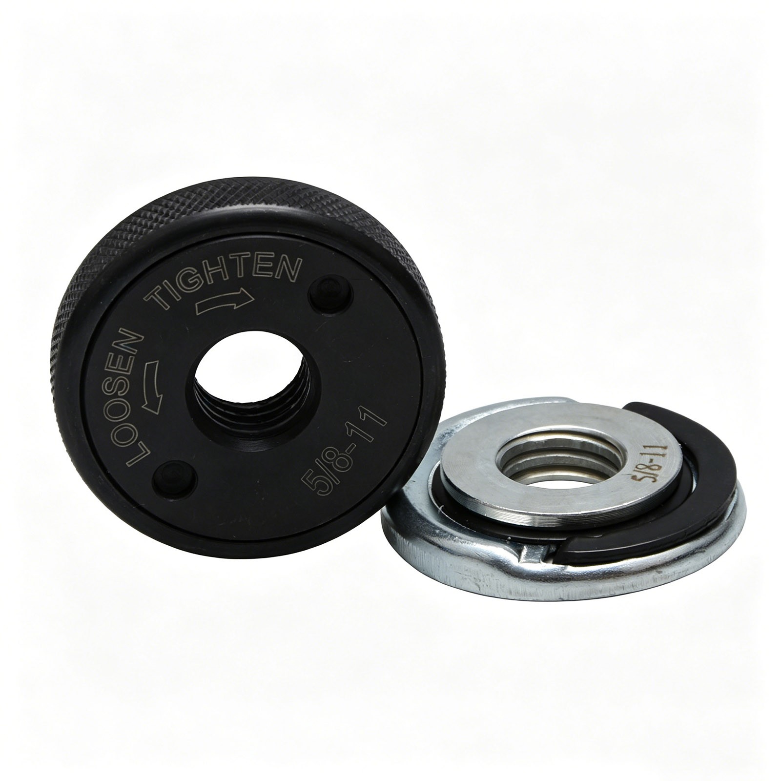 Angle Grinder Flange Nut Kit 5/8&Prime;-11 D-Ring & Knurled for Workshop Garage Use