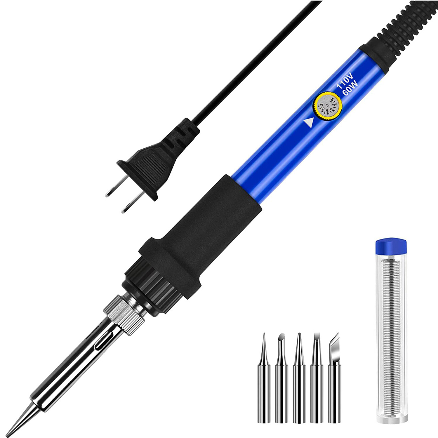 60W Soldering Iron Kit Electric Gun Adjustable Temperature Welding Solder Wire