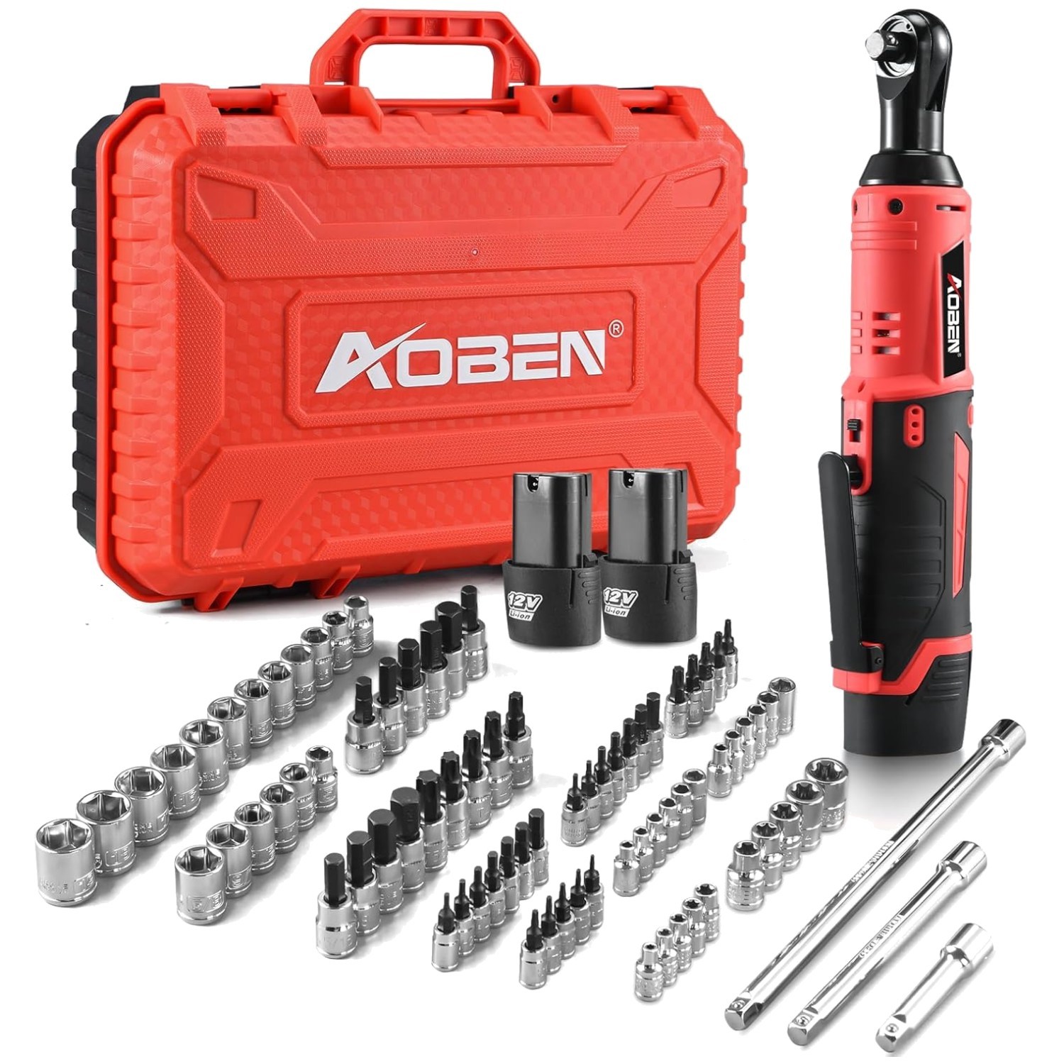 Efficient Cordless Ratchet Wrench Kit – LED Power Indicator
