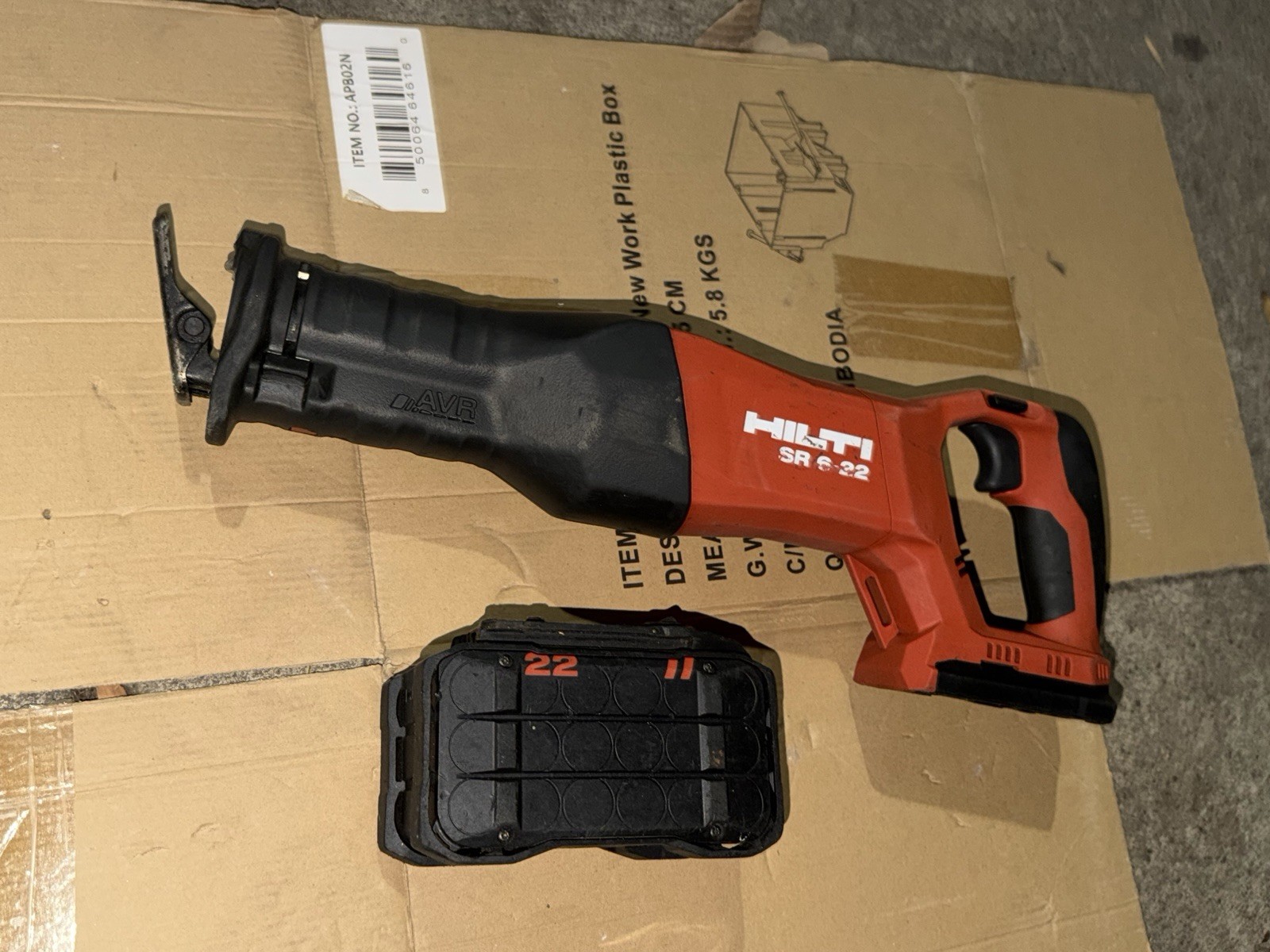 Hilti SR 6-22 NURON AVR Reciprocating saw, Tool And Battery 3.95ah