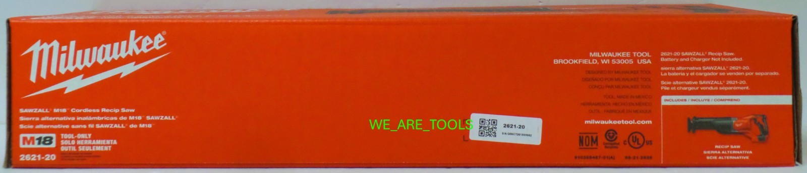 New In Box Milwaukee 2621-20 M18 Reciprocating Saw Sawzall, 2) 5.0 Ah Batteries