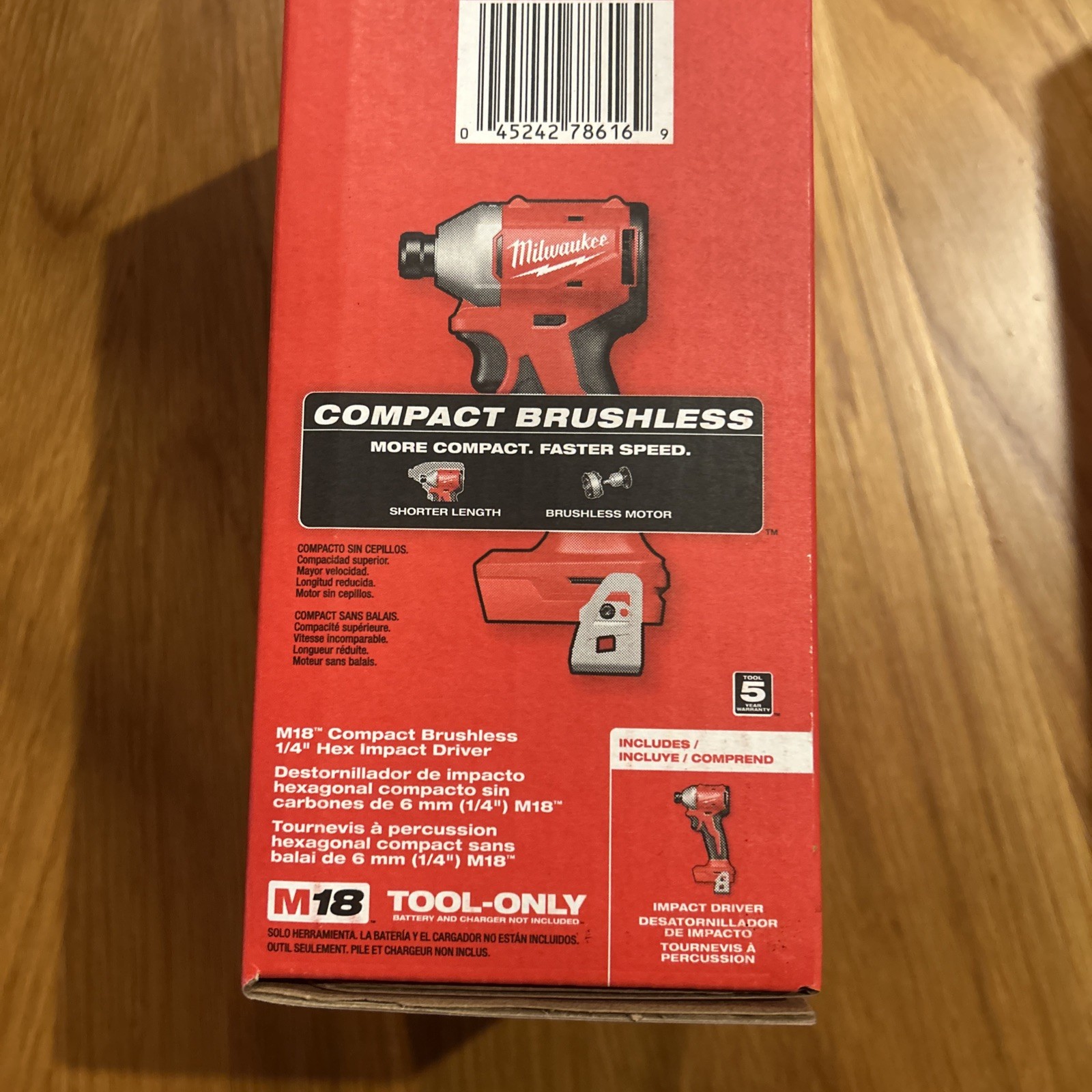 Milwaukee M18 Brushless 1/4 in. Compact Impact Driver 3650-20 with 2.0ah Battery