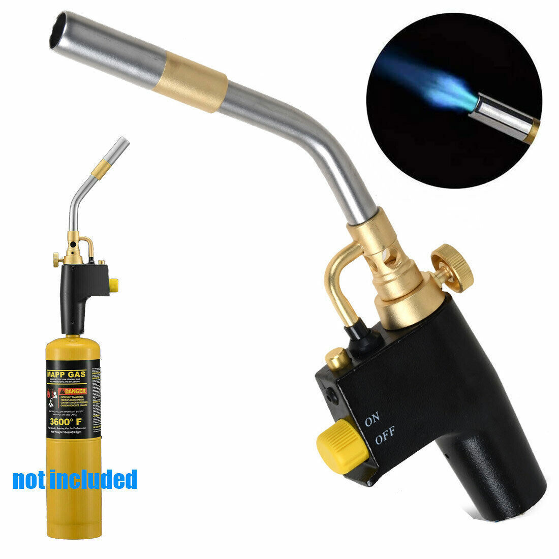 For TS8000 Trigger Start Mapp Gas Torch High Intensity Propane Torch Welding Kit
